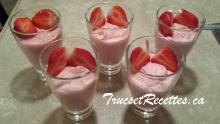 Mousse crémeuse aux fraises